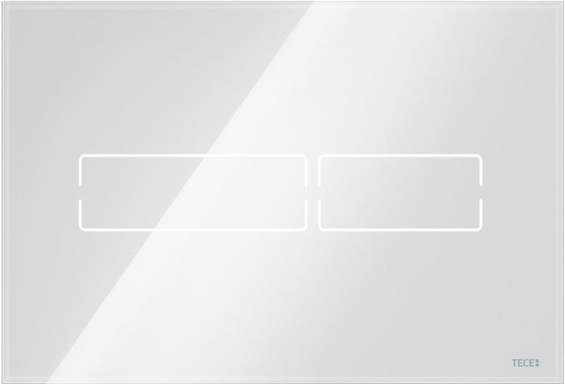 Tece - Lux Mini - Bedieningsplaat - Glas Wit - Elektronisch Touch-bediening