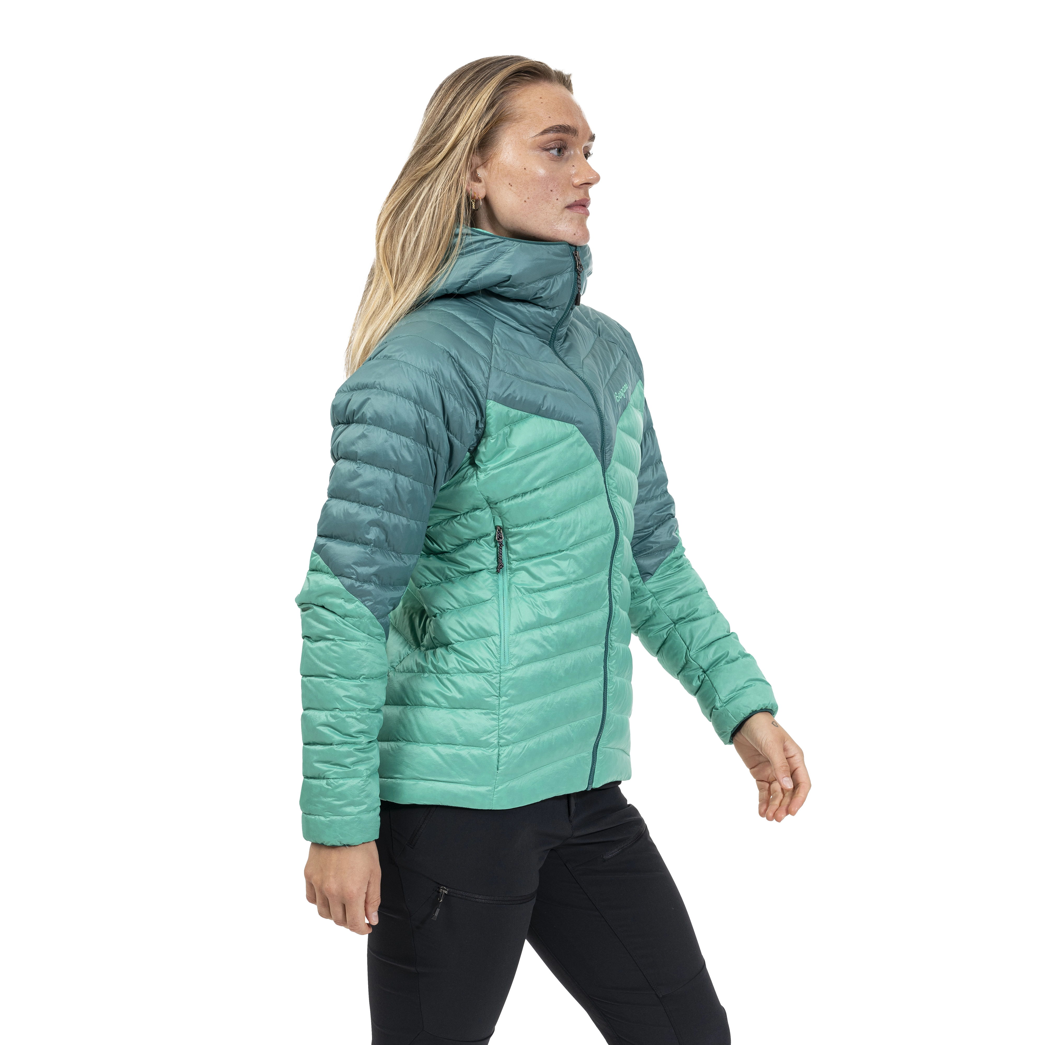 Tind Light Down Jacket Hood Women Light Malachite Green / Malachite Green