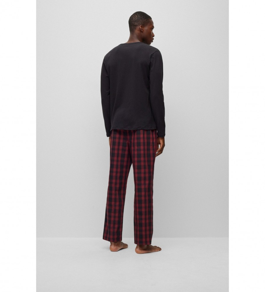BOSS Pijama Regular Fit Logos Contraste rojo
