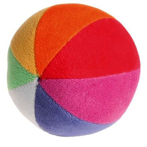 Grimm's rammelaar stoffen regenboogbal