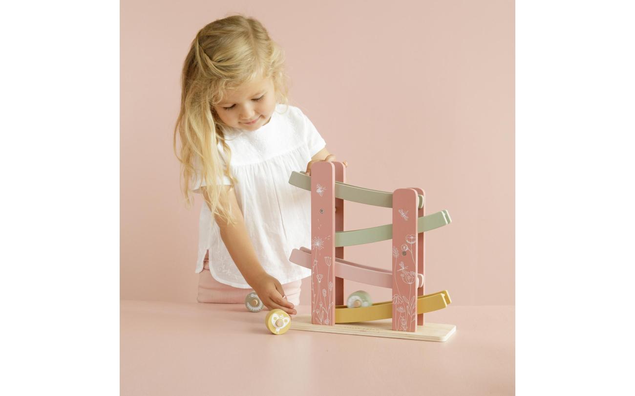 Little Dutch Houten Rollerbaan Wild Flowers met 4