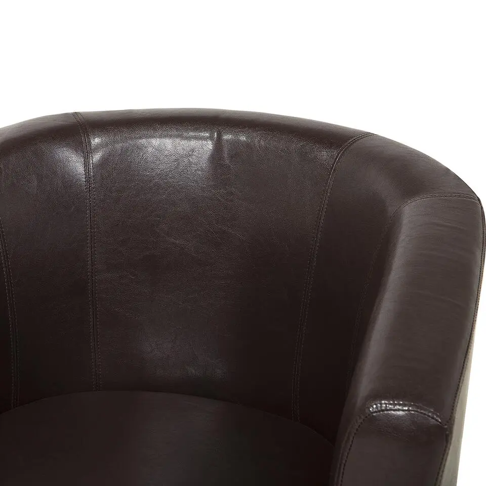 BORWICK - Fauteuil - Bruin - Kunstleer