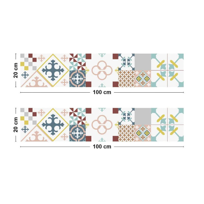 Crédence cuisine Bandeau ALU lot de 2 L100xH 20cm - CIMENT STYLE AUTHE