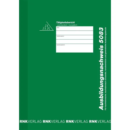 RNK Verlag Verlag Ausbildungsnachweis-Heft wöchentlich/monatlich, alle Berufe, 56 Seiten, DIN A4