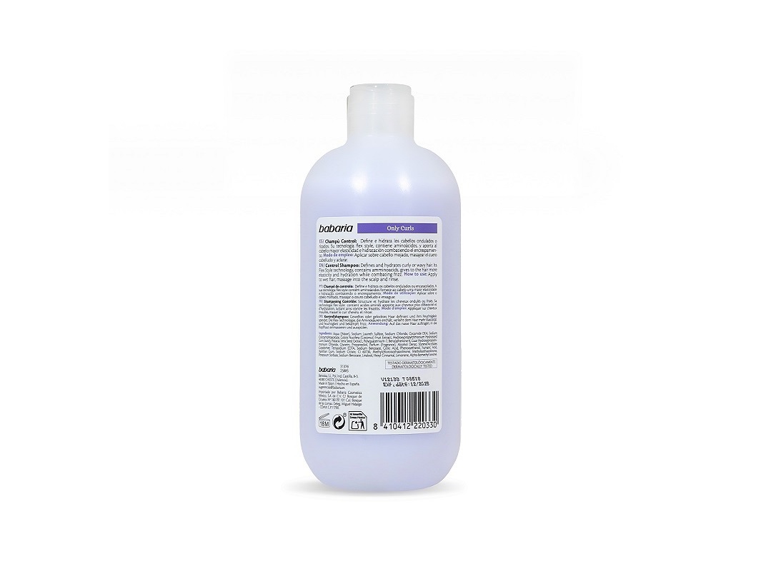 CHAMPÔ CONTROL CARACÓIS BABARIA BABARIA 500 ML.