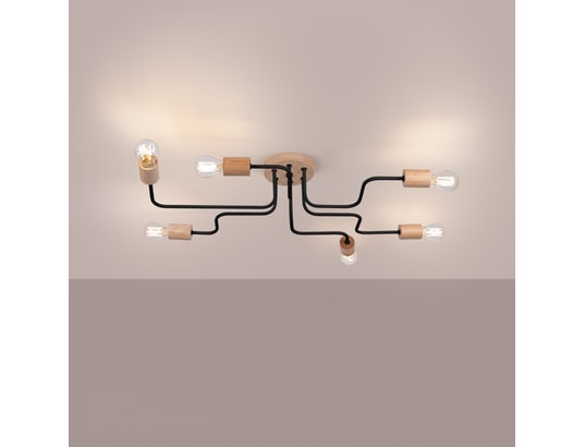 SOLLUX LIGHTING - Lustre timbo 6 noir