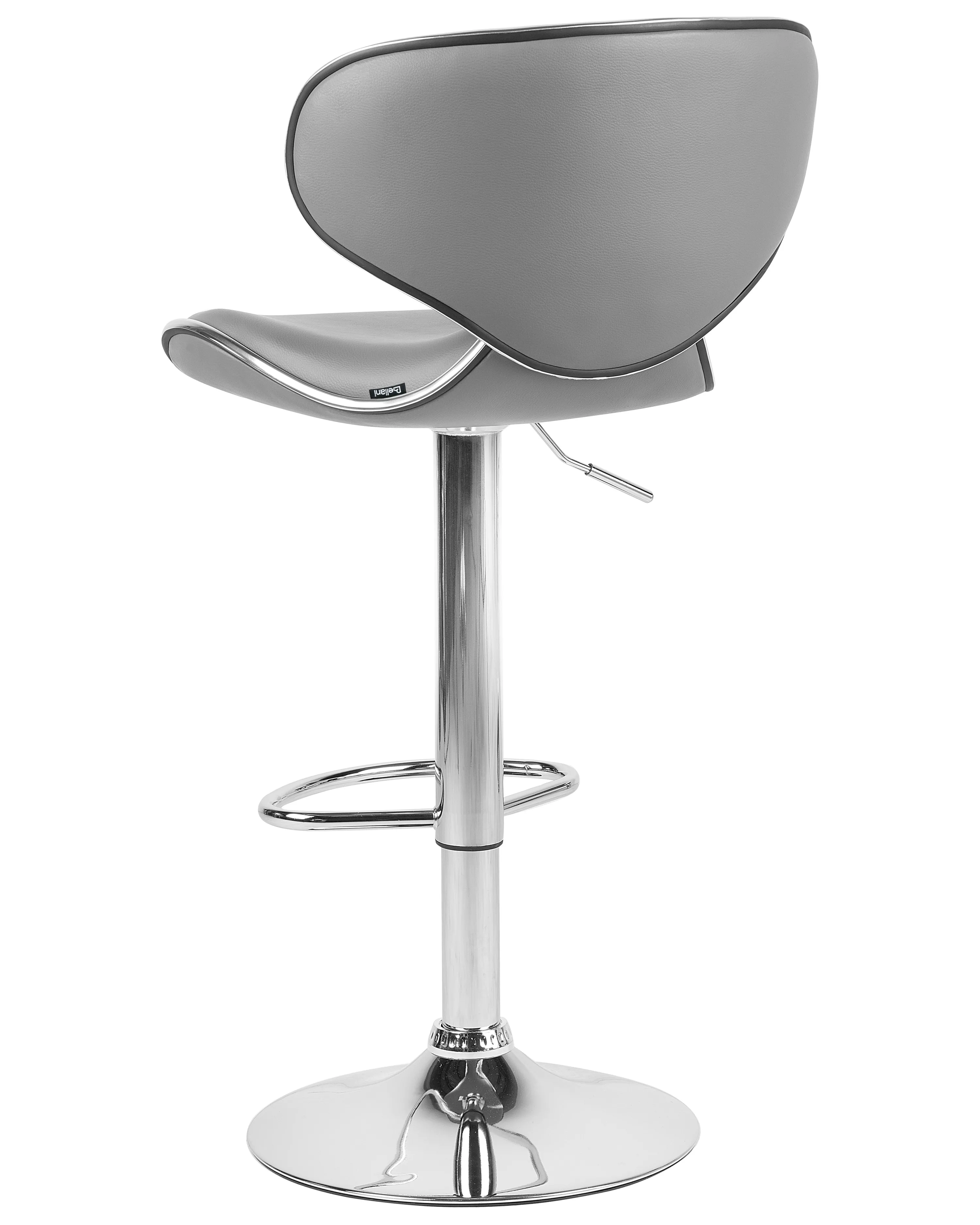 Set van 2 barstoelen CONWAY Kunstleer draaibaar Grijs