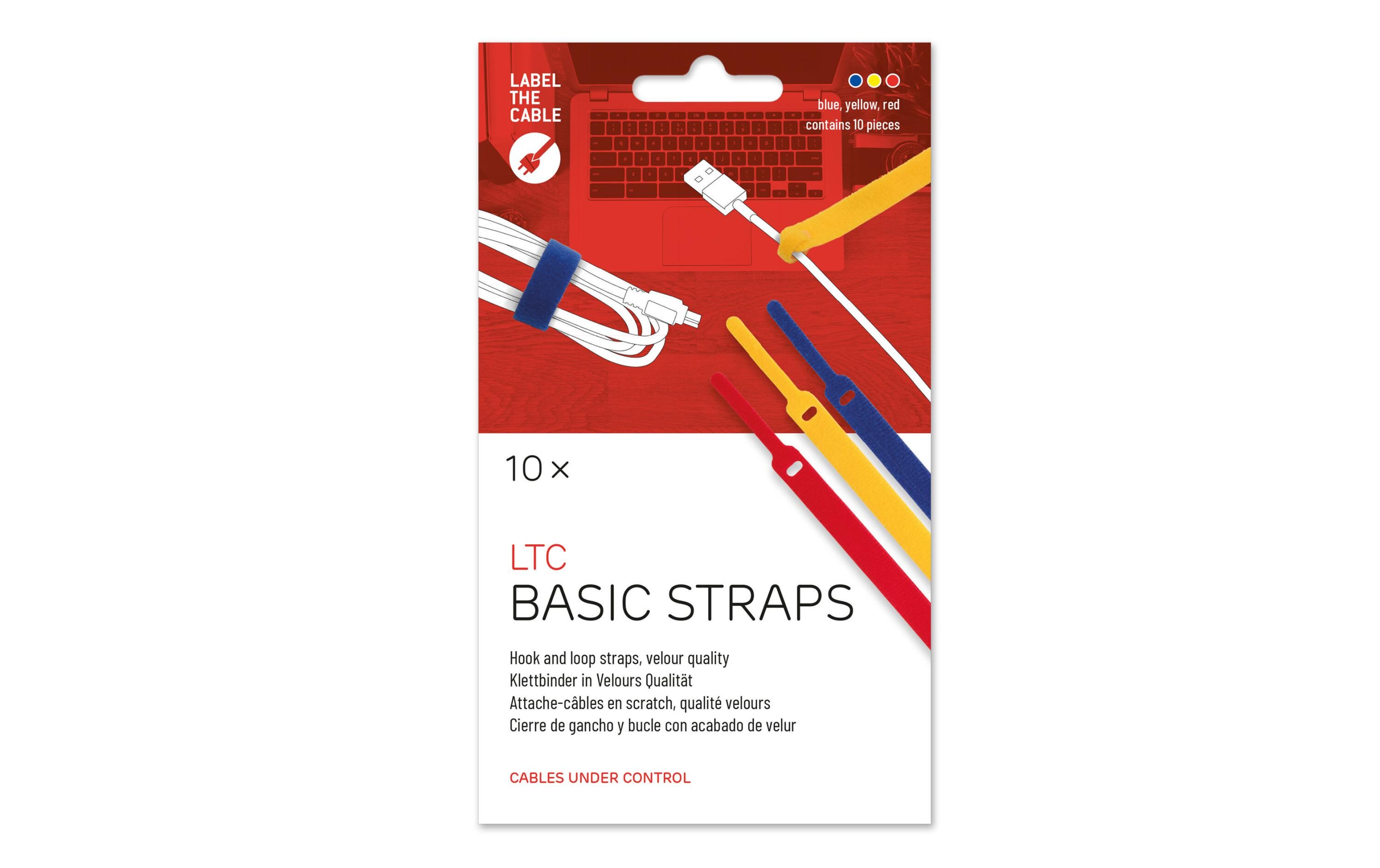 Klettkabelbinder BASIC STRAPS 14 x 170 mm RGB, 10 StückKlettkabelbinder: Kabelordnung statt Kabelsalat