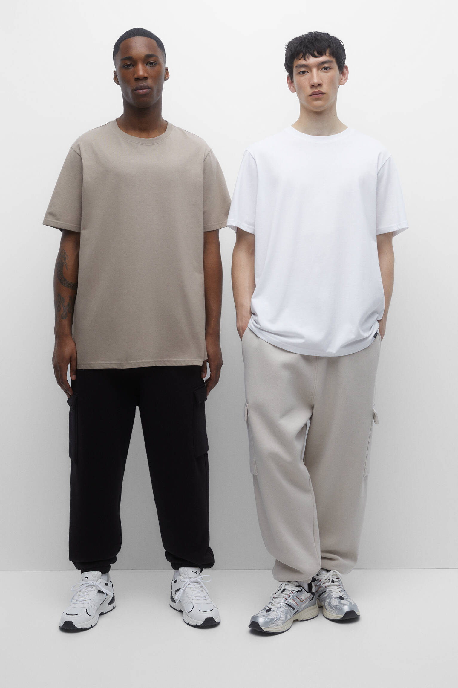 Conjunto de 2 camisetas - marrom taupe