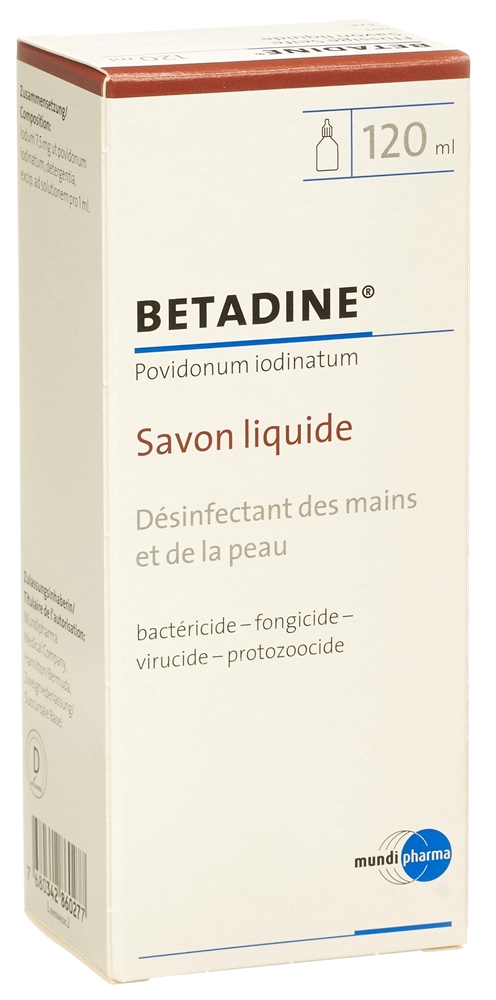 Betadine Seife<br>120 ml, Flasche, Lösung zur Anwendung auf der Haut