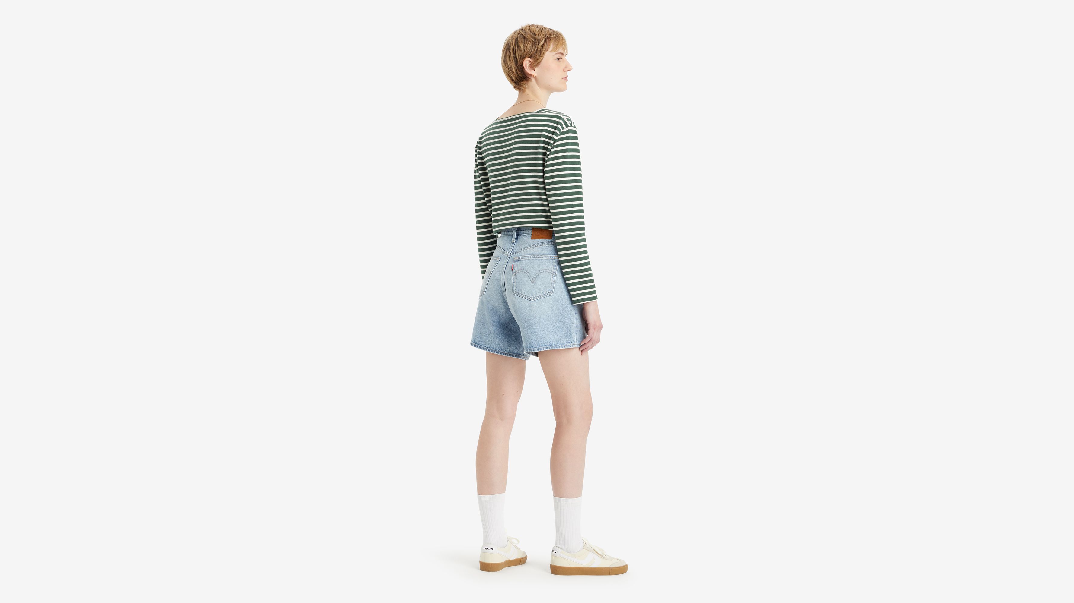 Short Baggy taille haute - Far And Wide Short - Bleu