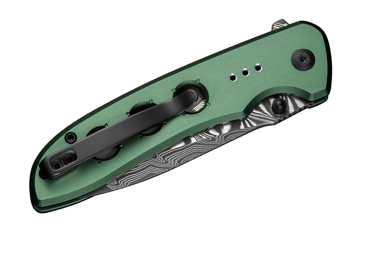 Civivi Hyperpulse C23087A-DS1 Damascus, Green Aluminium, zakmes