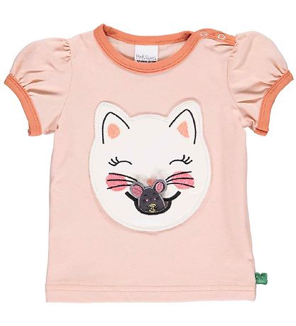 Freds World T-Shirt - Hello Katzen - Rose Cream