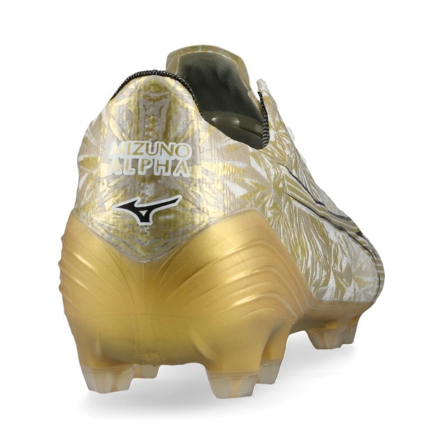 Mizuno Alpha Elite FG/AG Prism Gold - Blanc/Doré/Noir