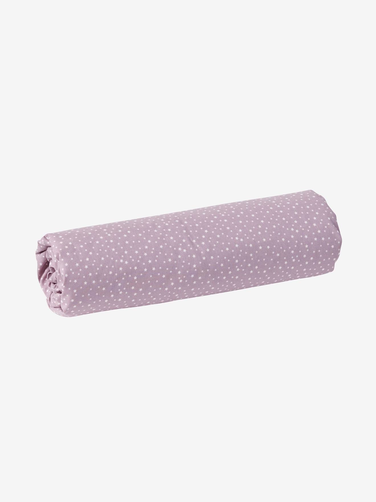 Lençol de elástico infantil Little Fairy, estampa violeta