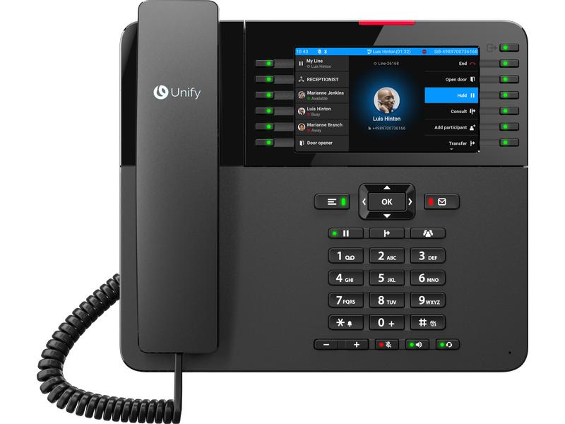 MITEL Tischtelefon OpenScape CP710 Schwarz Tischtelefon für den professionellen Arbeitsplatz
