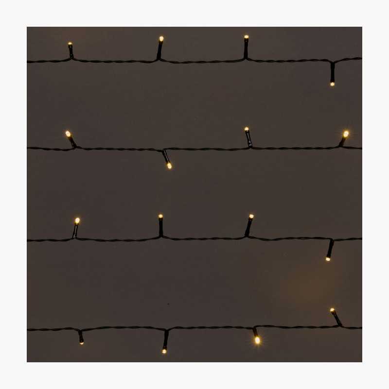 Batteridrevet lysslynge, 50 LED, varmhvit