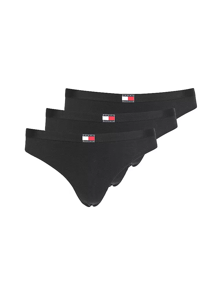 TOMMY HILFIGER Strings 3er Pkg black schwarz