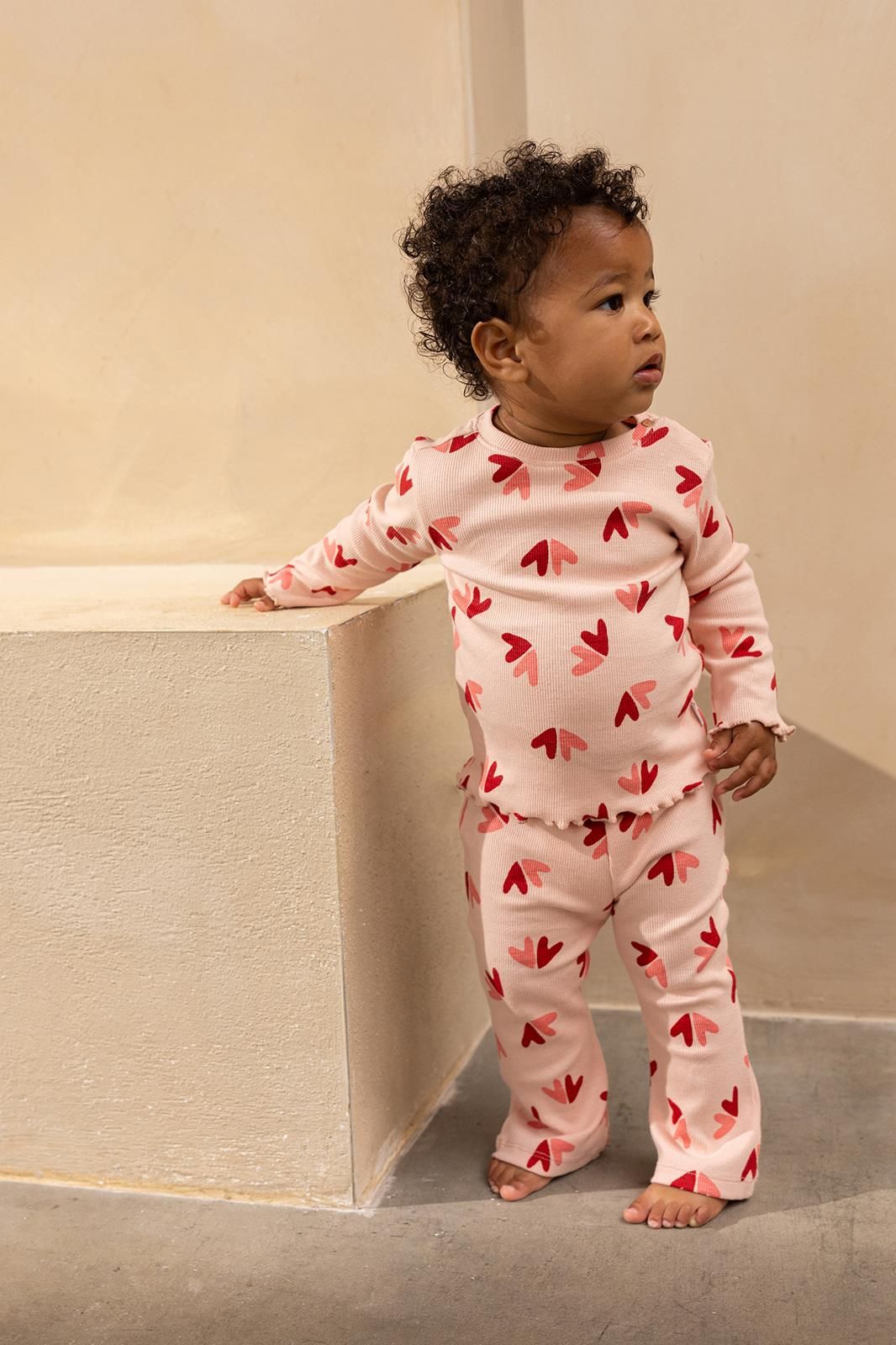 Noppies Baby Legging Maltby - Hearts pattern Pink