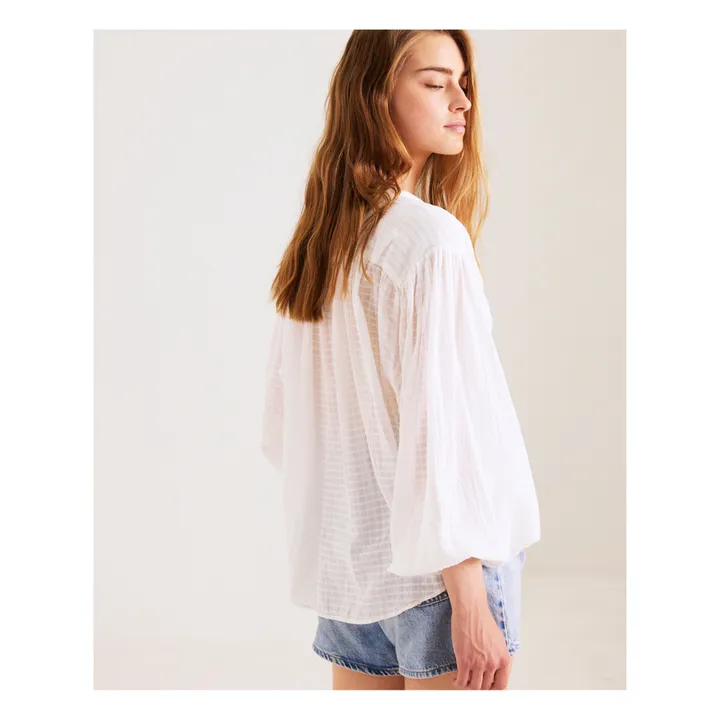 Sacrécoeur Blouse Lena Carreaux | Blanc