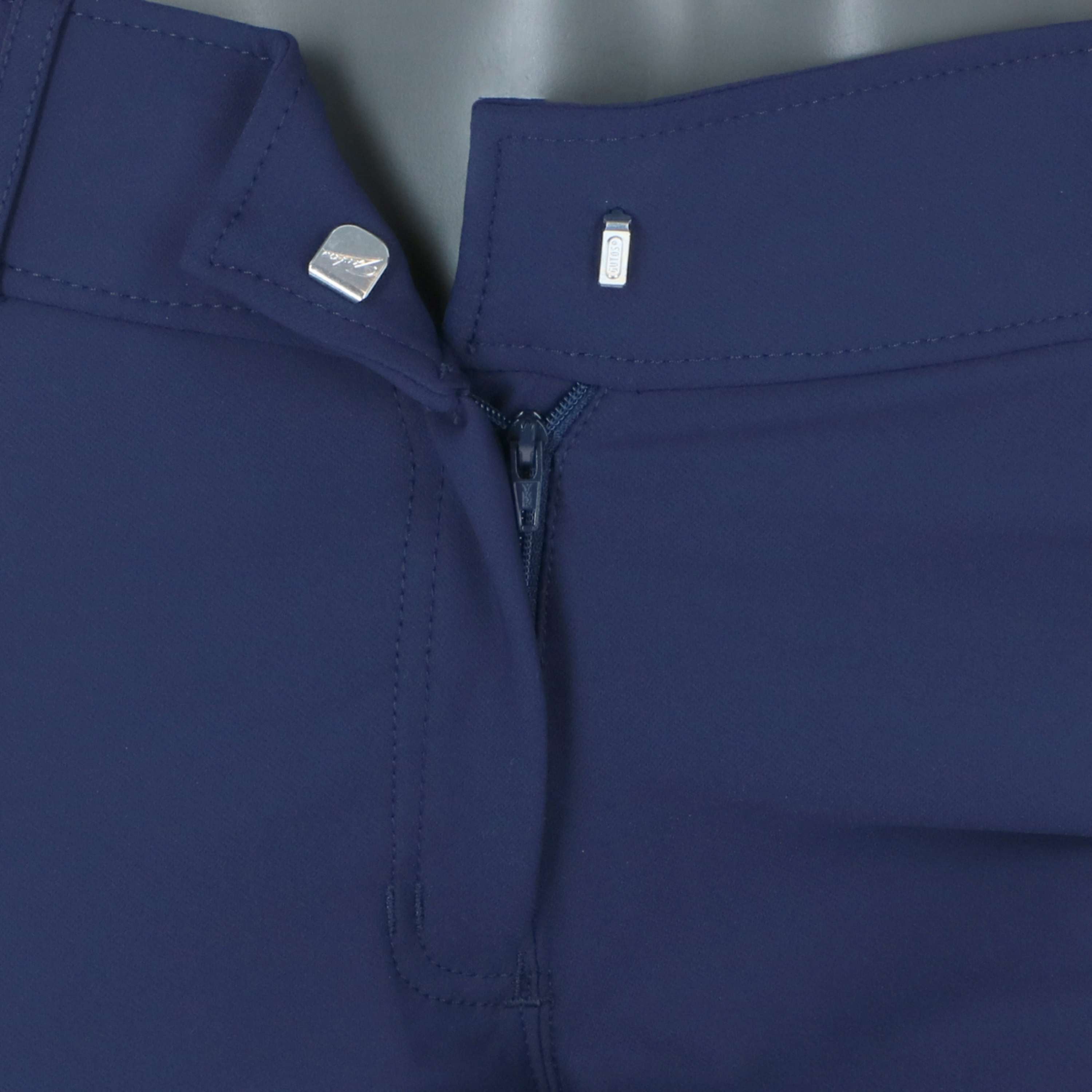 EQUITHÈME Rijbroek Bella Push-Up Siliconen Kniestukken Marineblauw