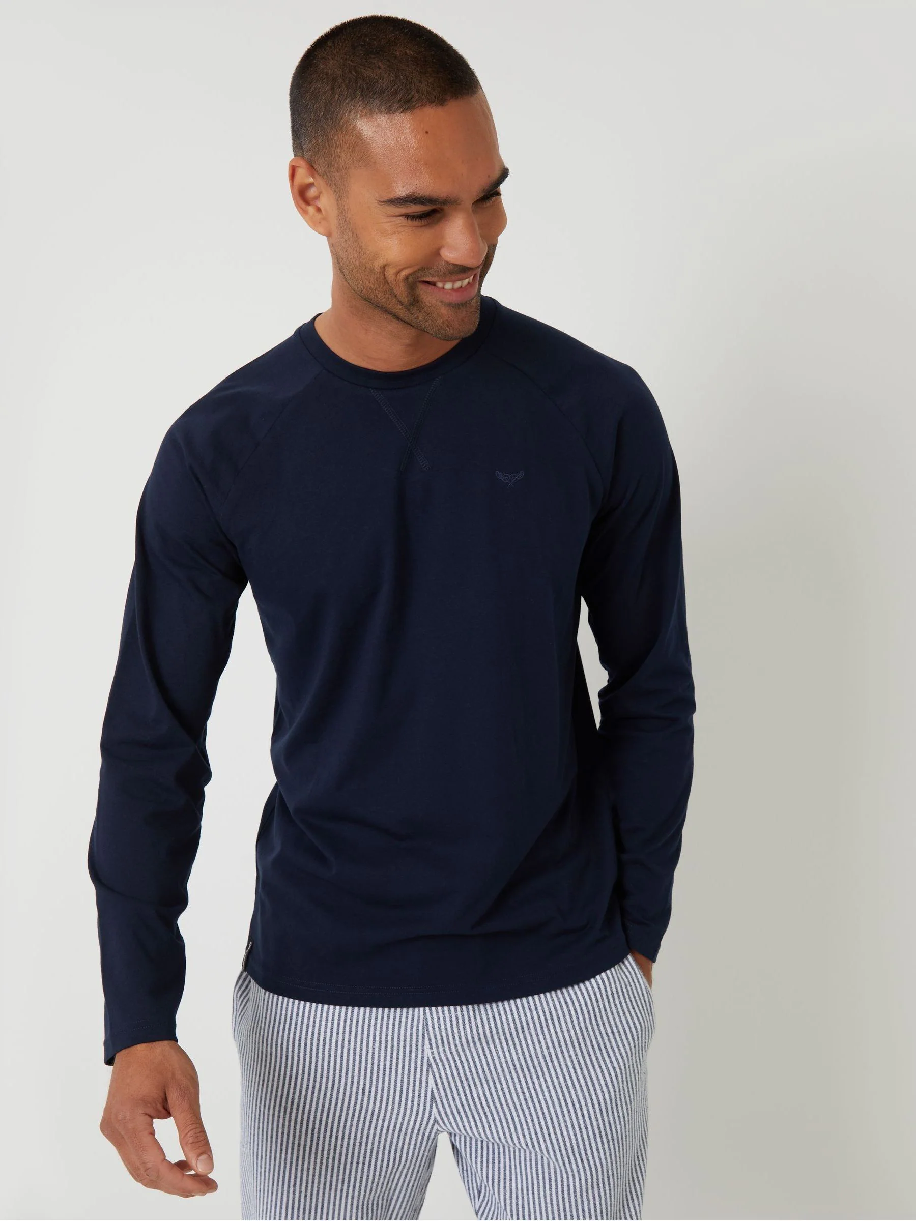 Threadbare Long Sleeve Top & Stripe Joggers Pyjamas Set