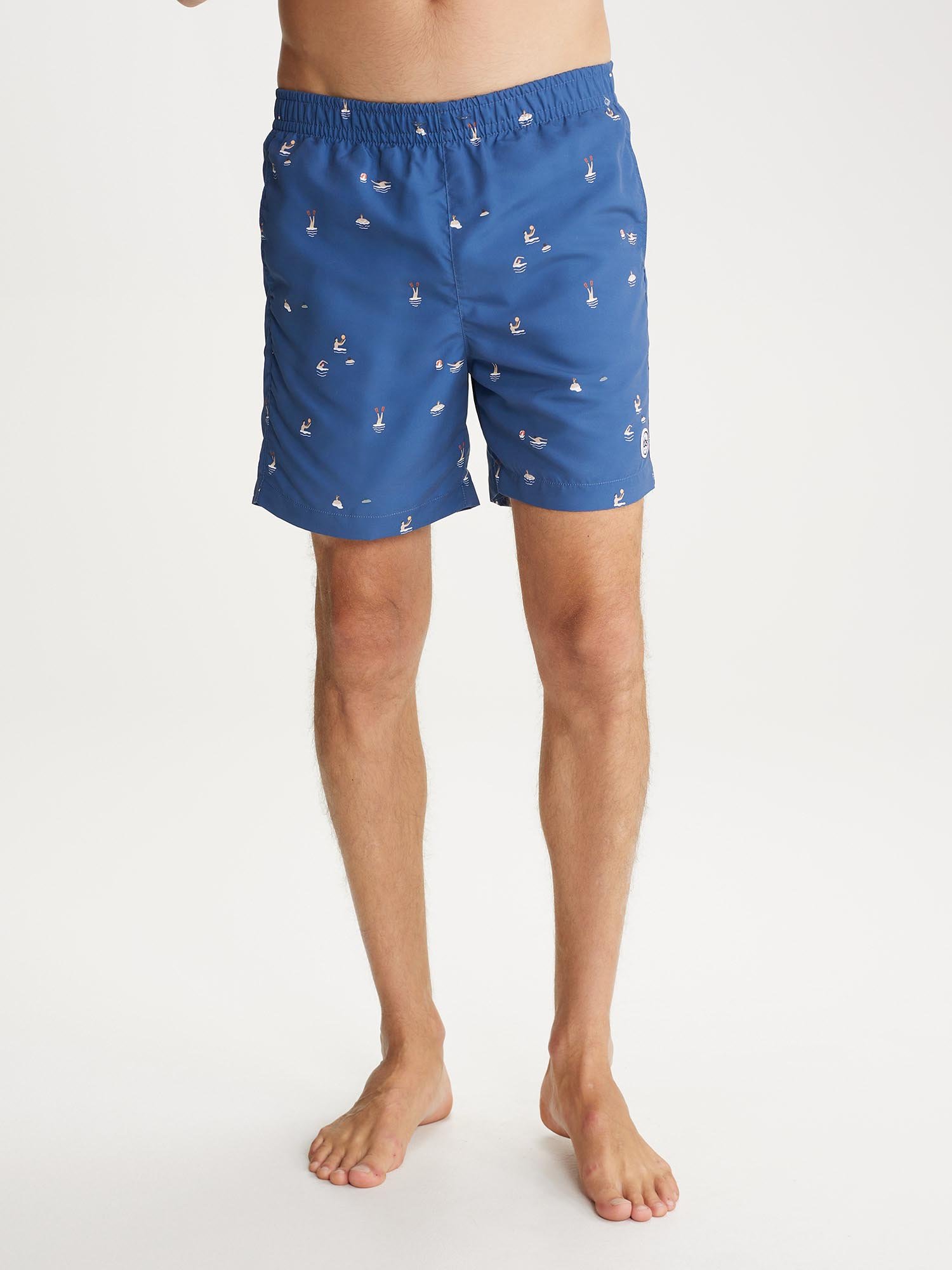 Short de Bain Fabriquée En France Bleu