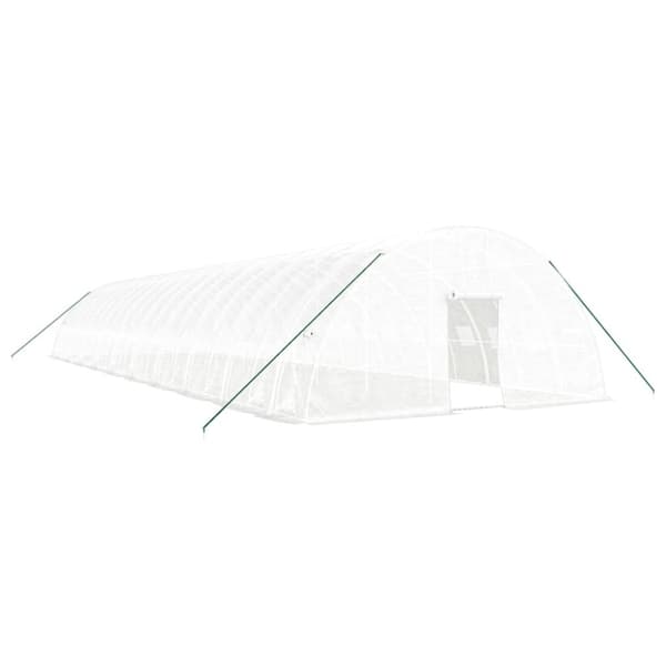 vidaXL Drivhus med stålramme hvit 120 m² 20x6x2,85 m