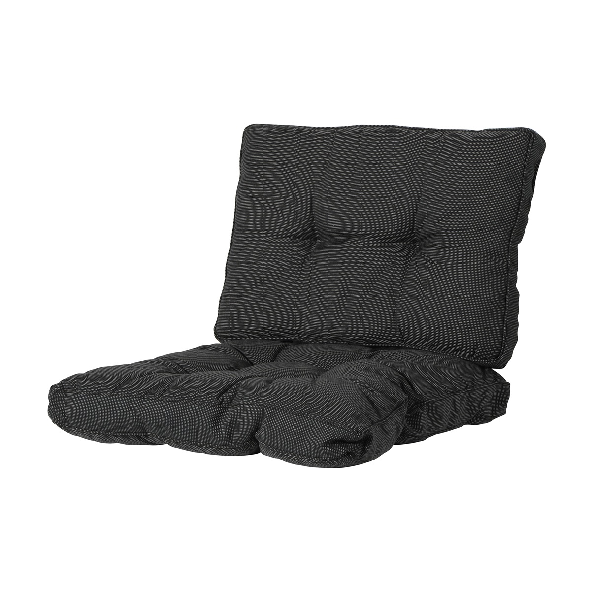 Madison Rib black Rugkussen - Set van 2