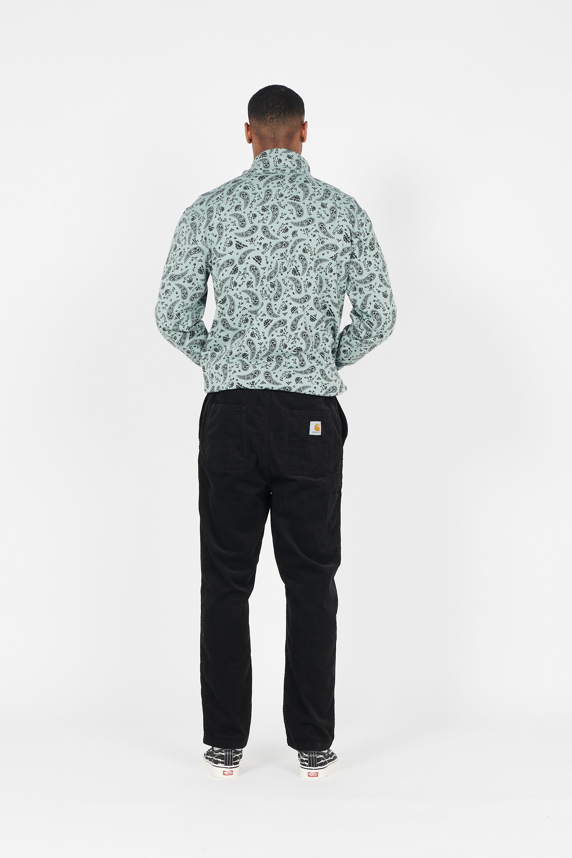 VANS Sweatshirt à col zippé PAISLEY BANDANA QZIP Vert