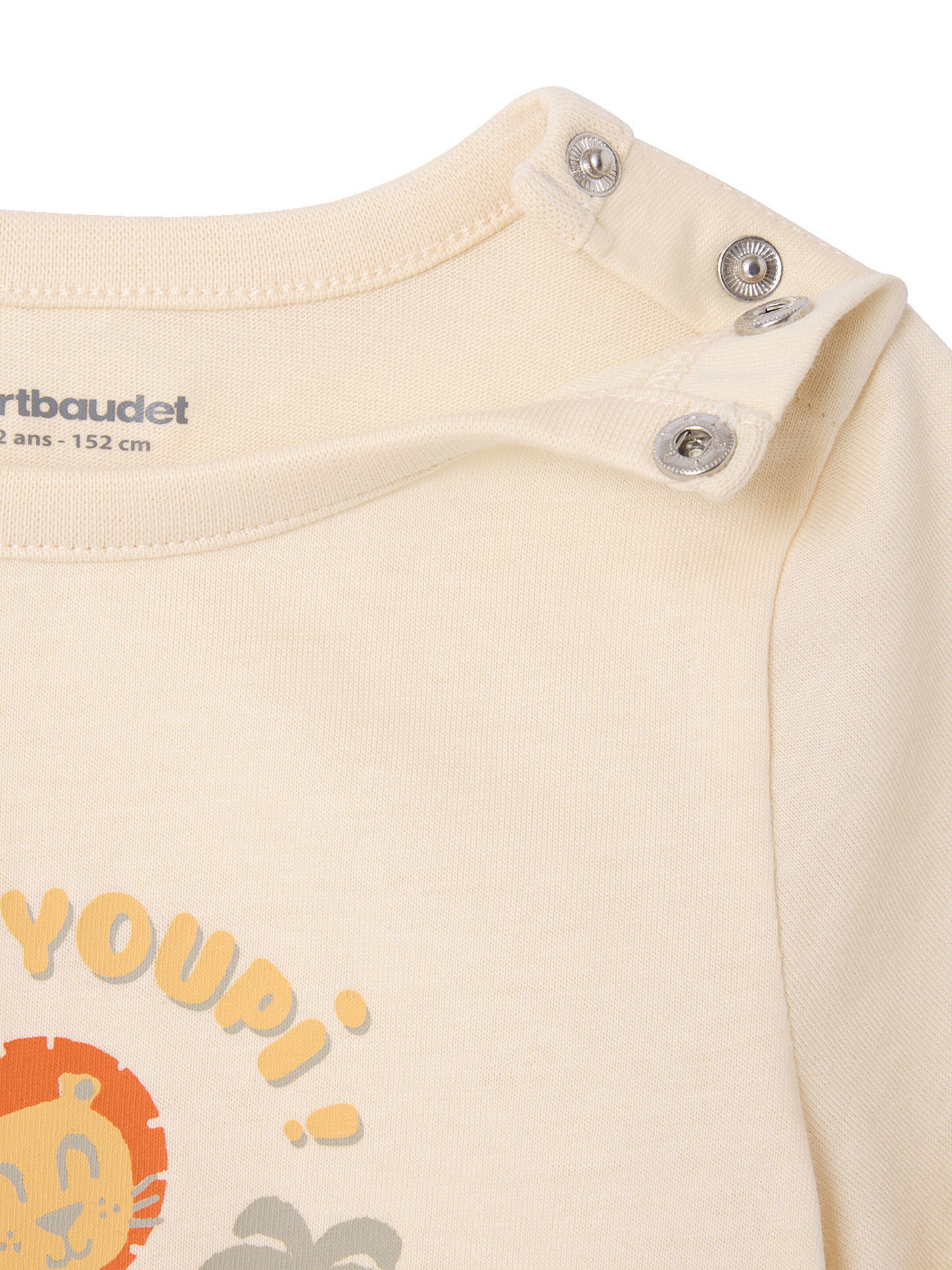 Vertbaudet Bio-Kollektion: Baby-Set aus bedrucktem T-Shirt & Shorts karamell