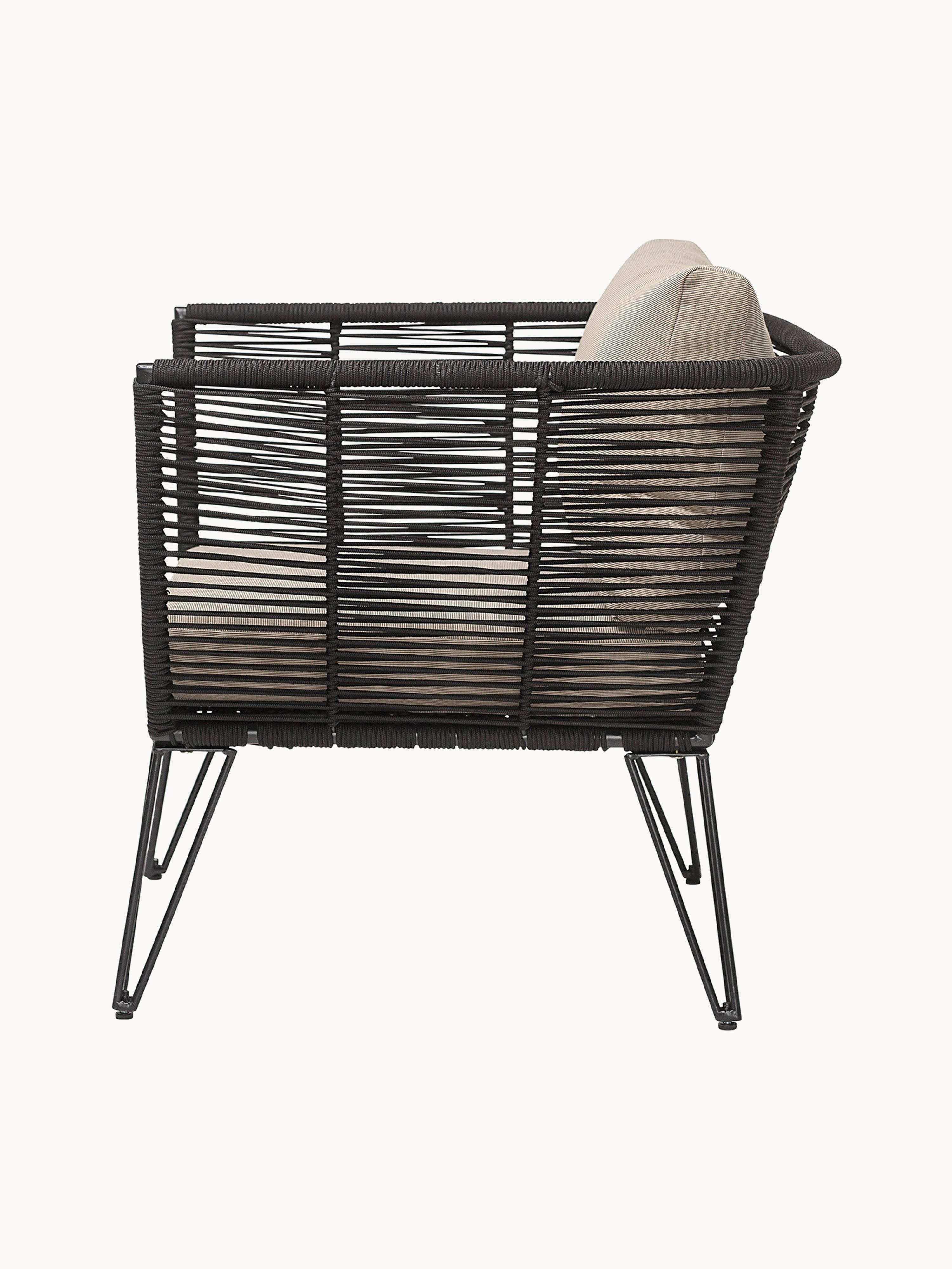 Tuin loungefauteuil Mundo met kunststoffen vlechtwerk