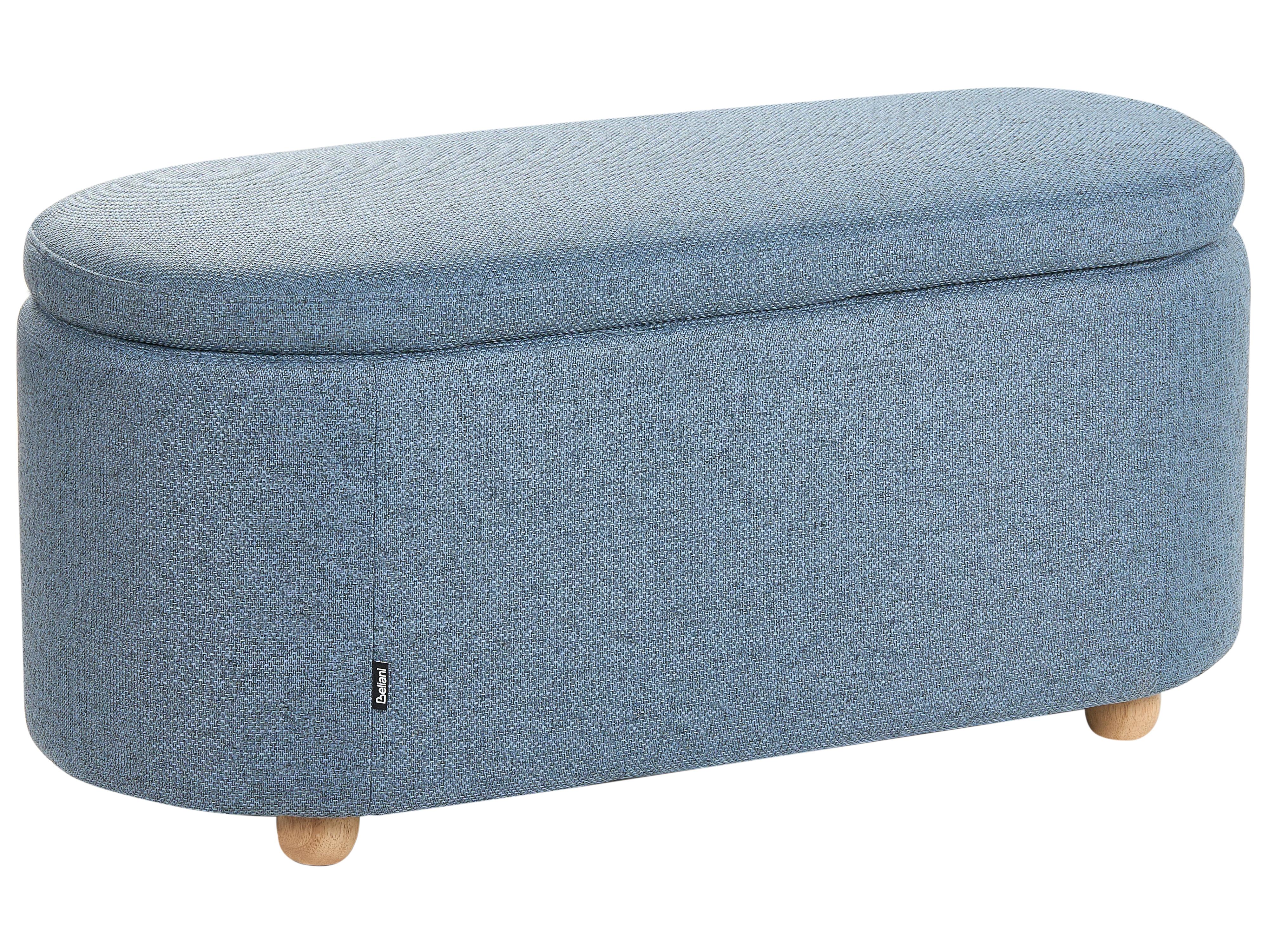 Bankje met opbergruimte HAYWARD Stof 98 cm 44 cm Blauw