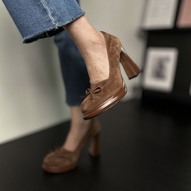 Karlao - Pumps met strik en dikke hak