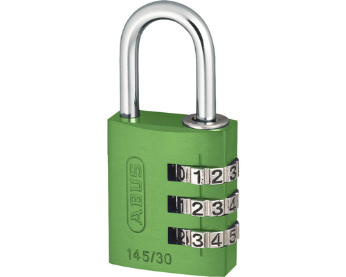 Abus 145/30 groen hangslot met Lock-Tag 30 mm