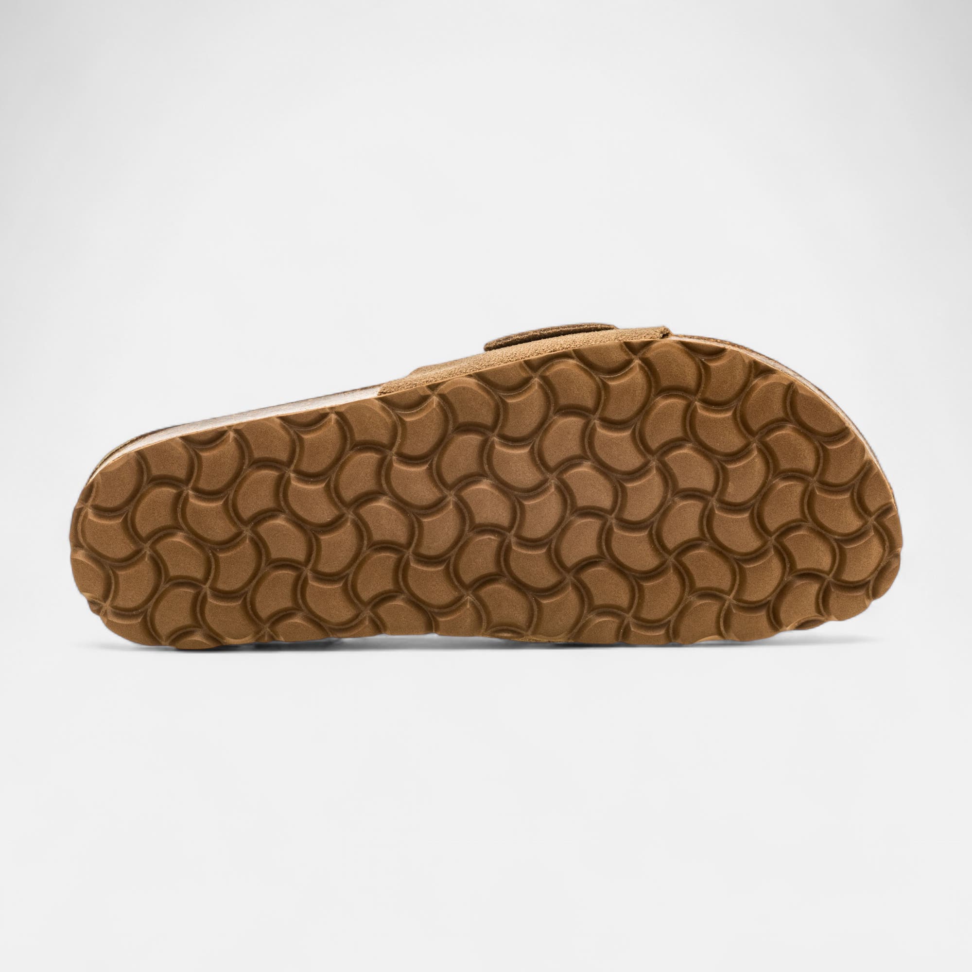 Mules semelle liège Femme en cuir taupe