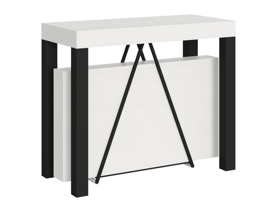 ITYHOME - Console extensible tiris 90x40/196cm frêne blanc