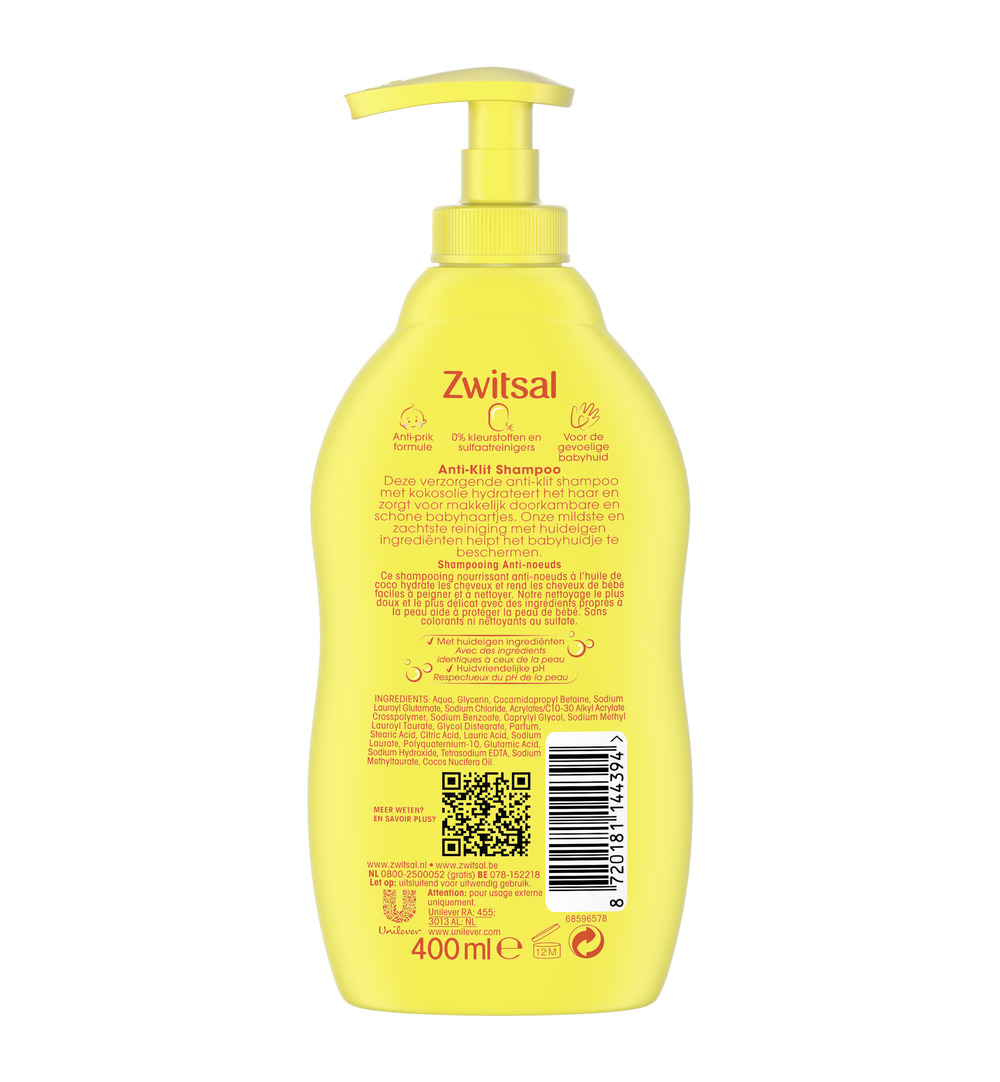 Zwitsal Shampoo anti klit (400 ml)