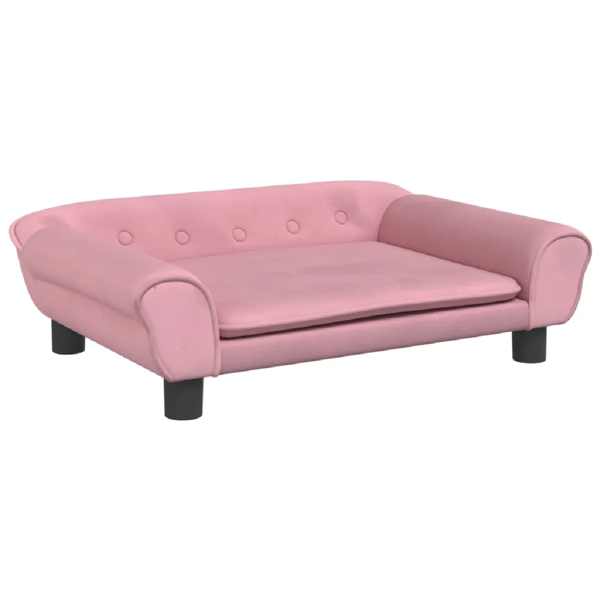 vidaXL Canapé Enfant Rose Velours