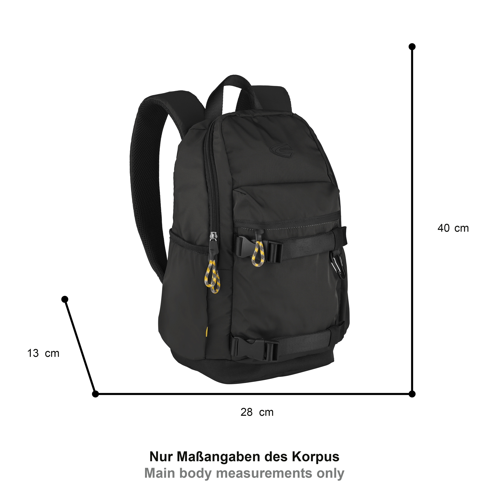 camel active Rucksack »Terra« aus recyceltem Nylon und voluminös aufgesetzten Taschen
