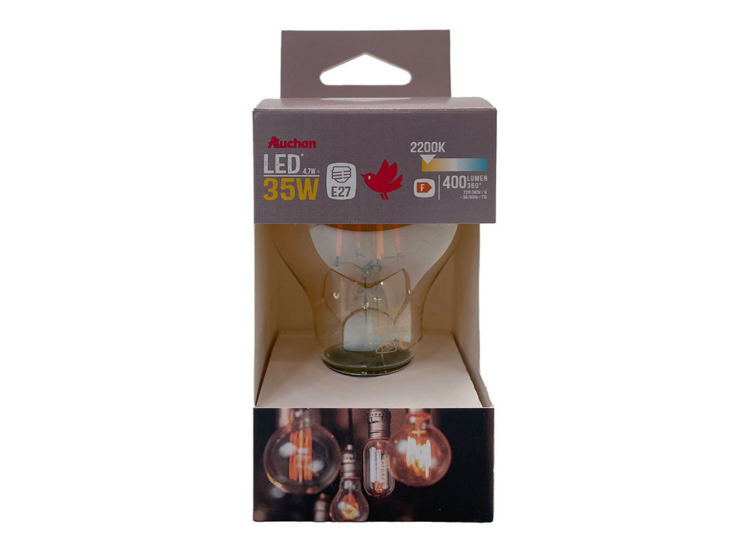 LÂMPADA LED STANDARD AUCHAN E27 35W DOURADO