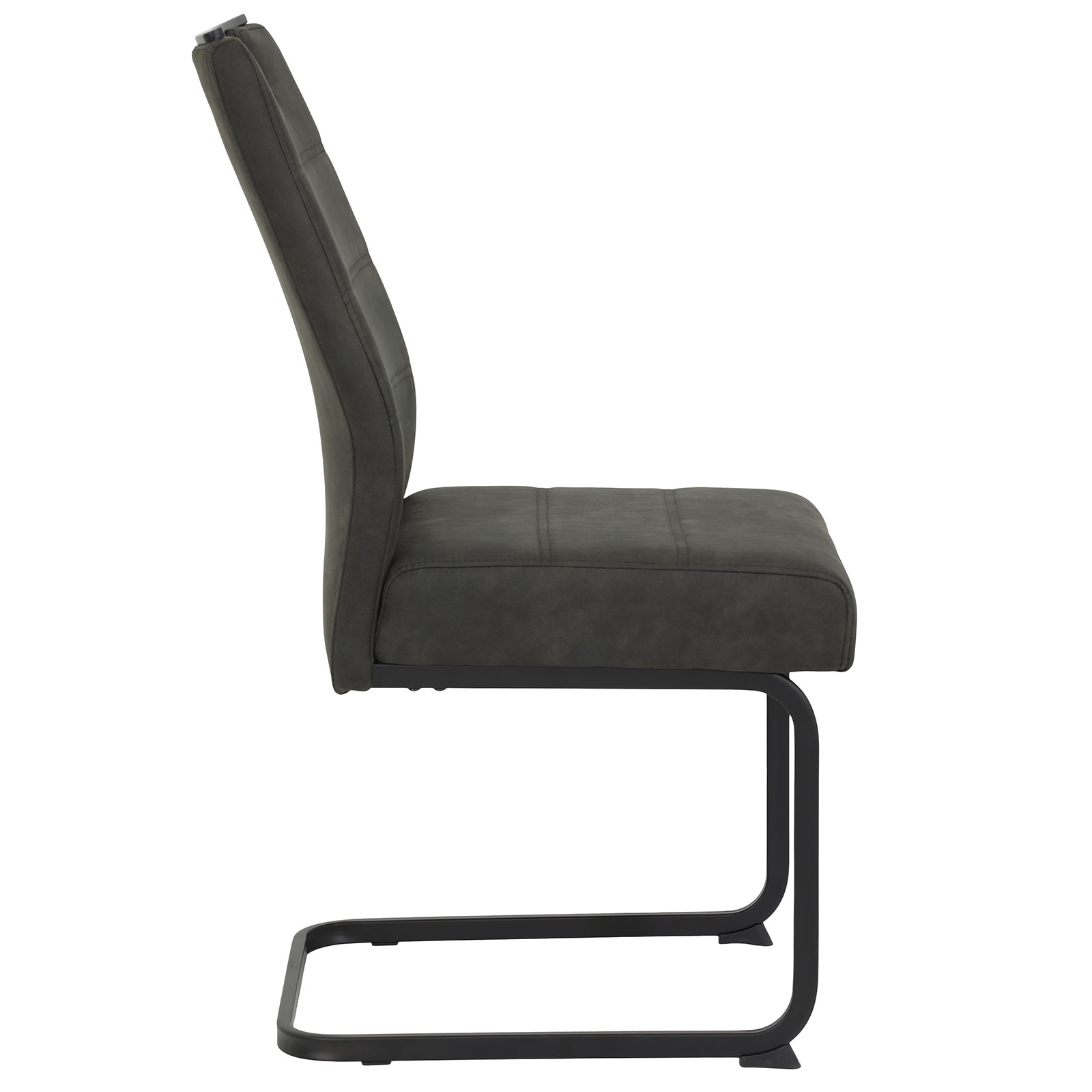 4er-Set Schwingstühle - anthrazit-schwarz - Vintage-Optik