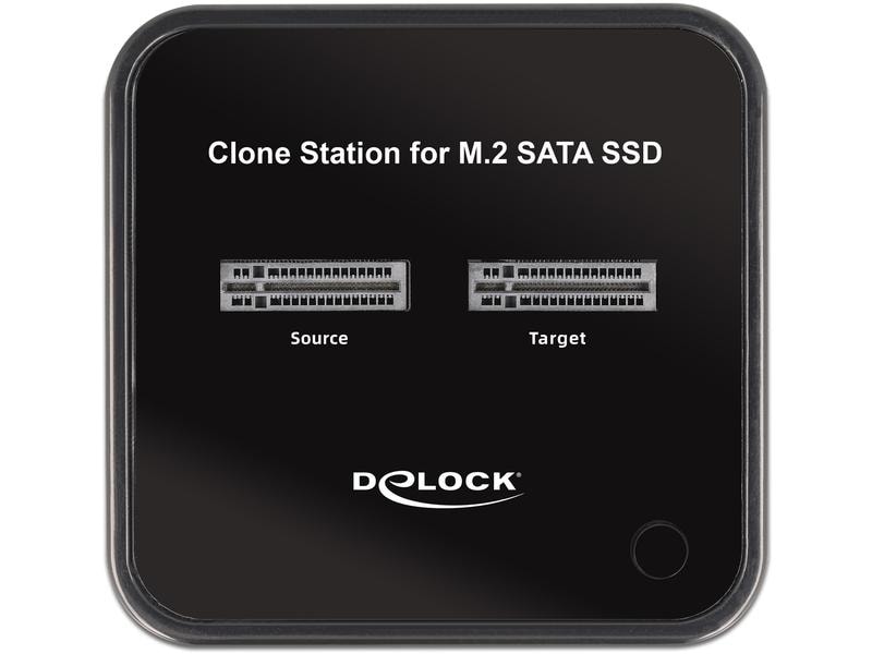 Delock Docking- und Klonstation USB-C – 2x M.2 SATA SSD Delock M.2 Dockingstation für 2 x M.2 SATA SSD mit Klon Funktion