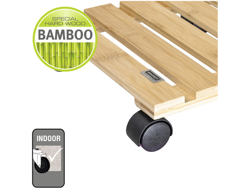 Wagner Bamboe plantenwagen, bamboe, 29x29 cm, draagvermogen 100 kg