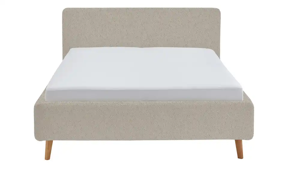 Polsterbettgestell Mattis Beige Teddy 140 cm ohne Bettkasten