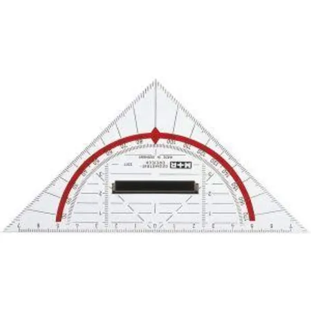 Pagna Geodreieck 17cm glasklar mit Griff