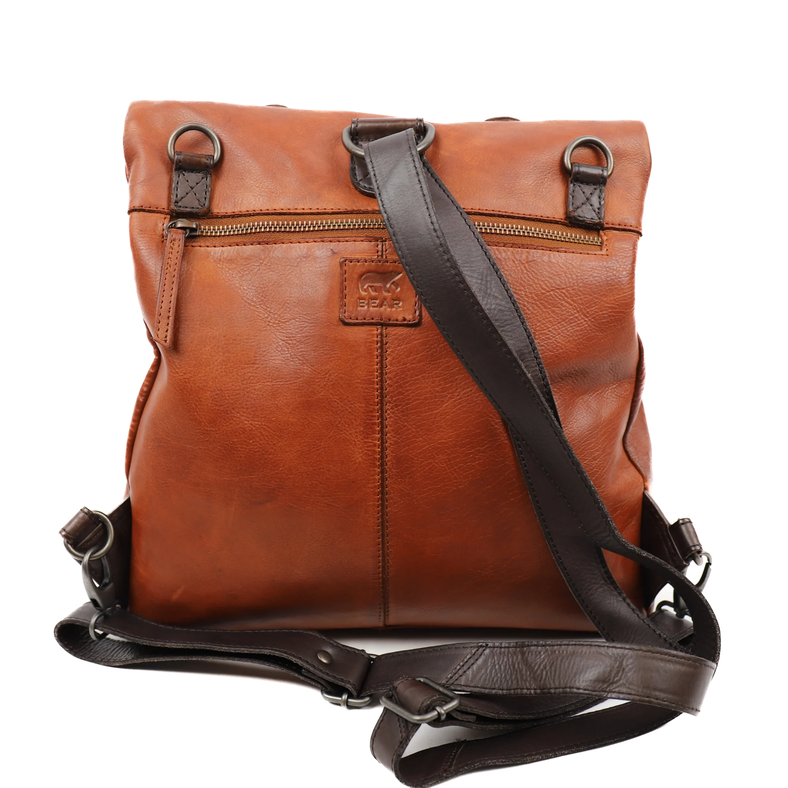 Bear Design Cow Lavato Hand-/ Schouder-/ Rugzak Evi Cognac/ Bruin CL43891