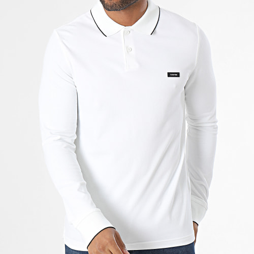 Polo Manches Longues Stretch Pique Tipping 2236 Beige Clair
