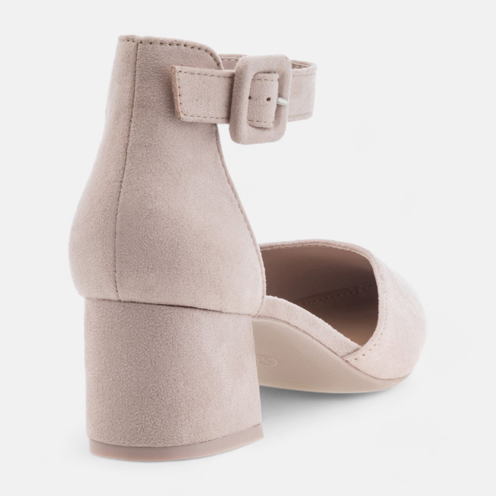 Escarpins quartiers ouverts à talon Femme beige