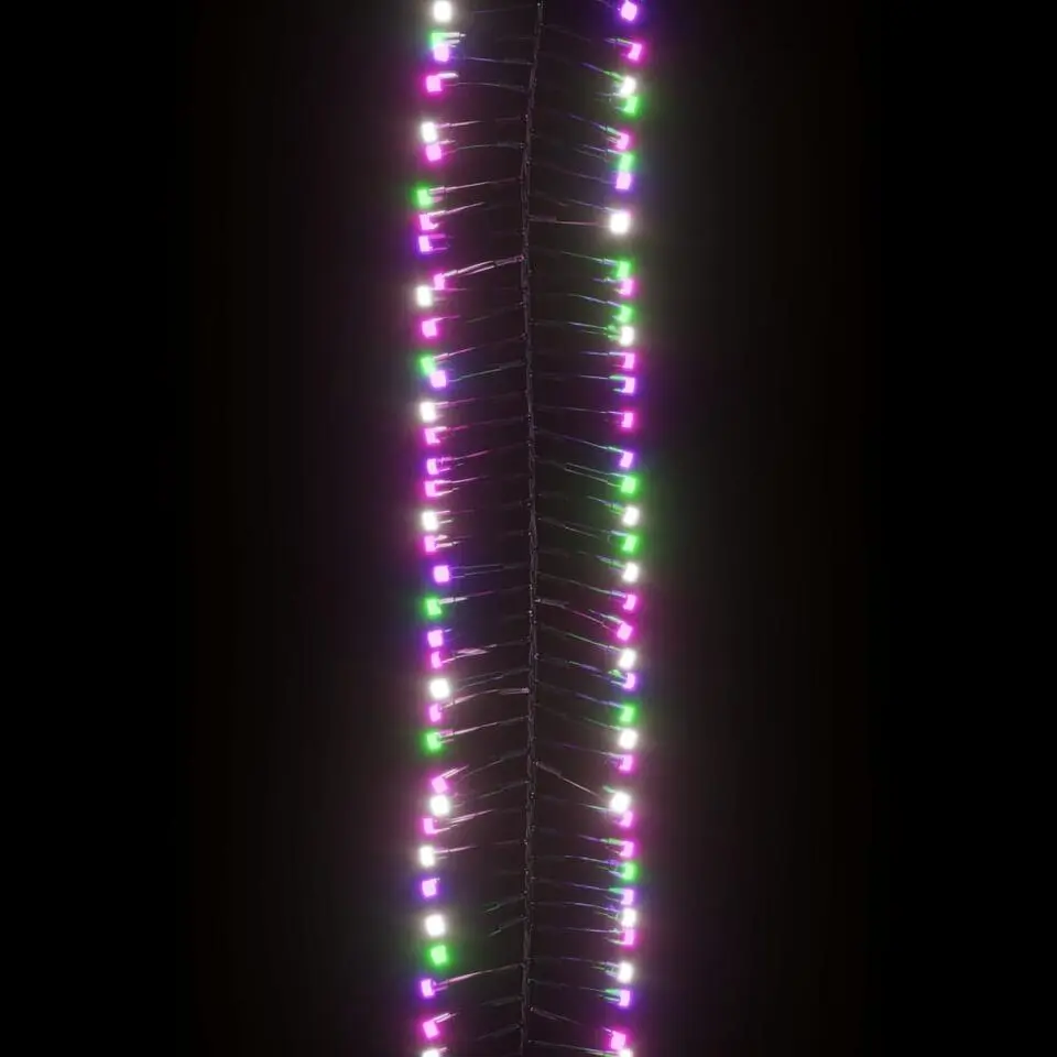 vidaXL - Led-slinger - Pastel multicolour and dark green - 11 m